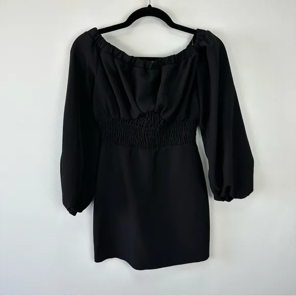 NBD Revolve Levent Off Shoulder Ruched Mini Dress