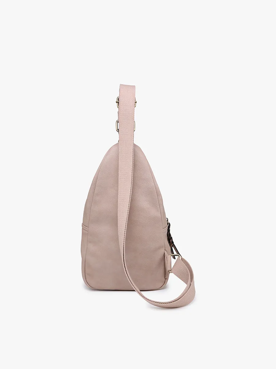 Nikki Dual Compartment Sling Pack Bag: Ivory