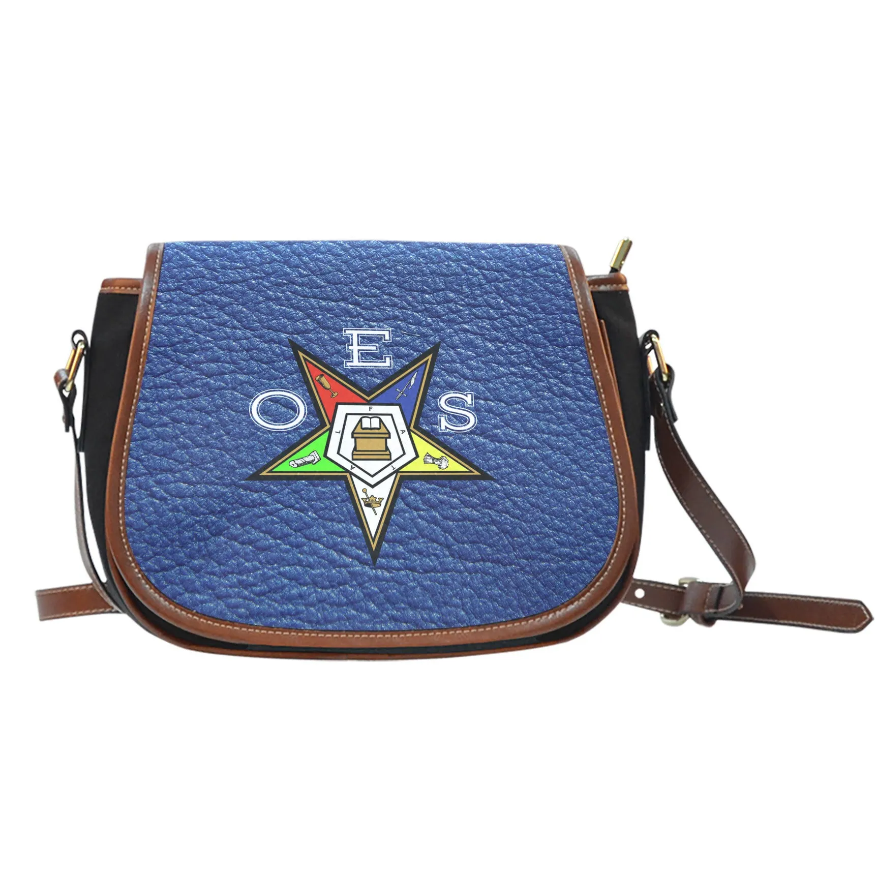 OES Saddle Bag_Assorted Logo Leather Print v2