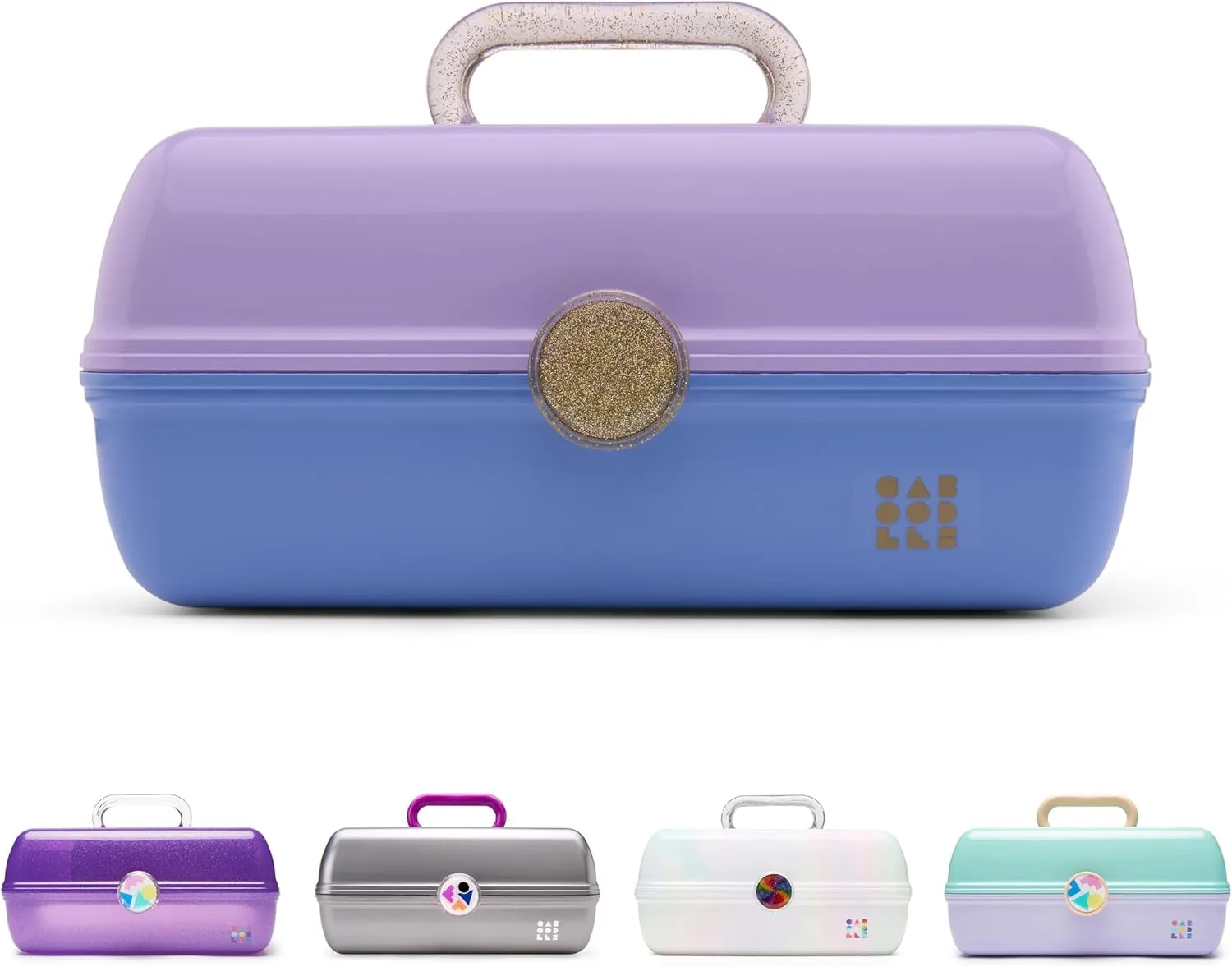 On-The-Go Girl Makeup Box, Hard Plastic Makeup Organizer Box, Built-In Mirror, Secure Latch for Safe Travel, Spacious Storage for Large Items