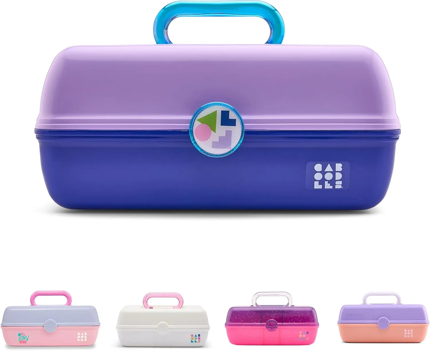 On-The-Go Girl Makeup Box, Hard Plastic Makeup Organizer Box, Built-In Mirror, Secure Latch for Safe Travel, Spacious Storage for Large Items