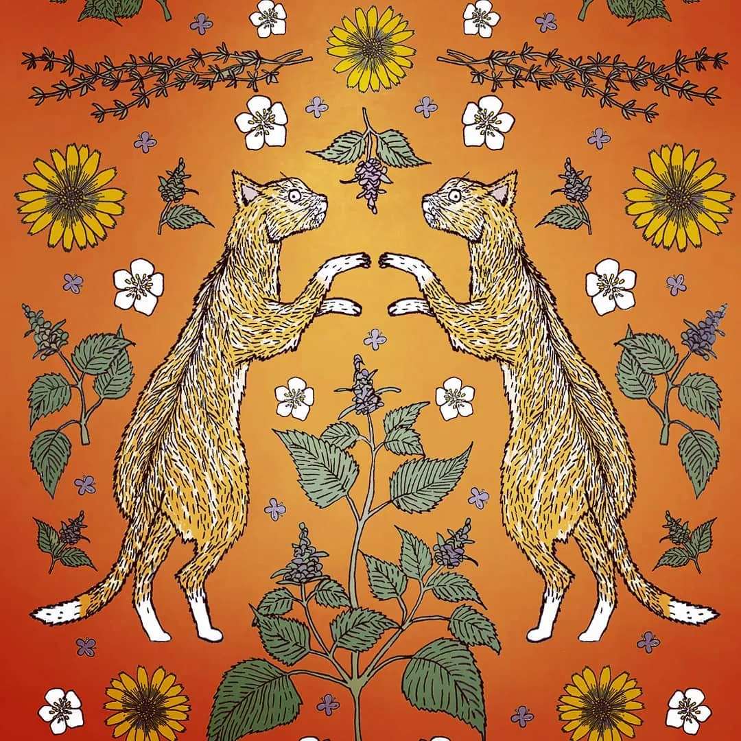 Orange Cats In Catnip Tote Bag