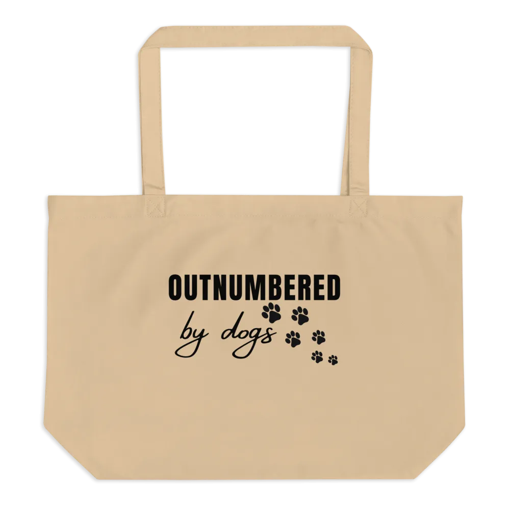 Outnumbered by Dogs X-Large Tote/Shopping Bag