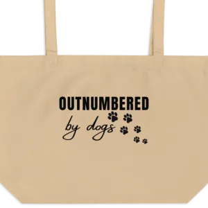 Outnumbered by Dogs X-Large Tote/Shopping Bag