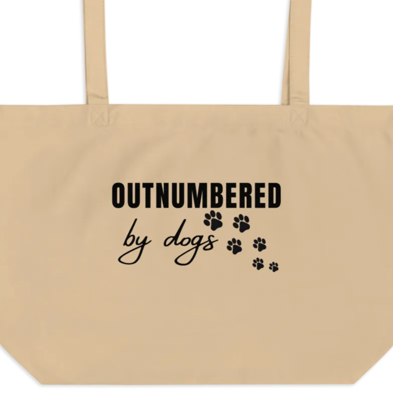 Outnumbered by Dogs X-Large Tote/Shopping Bag