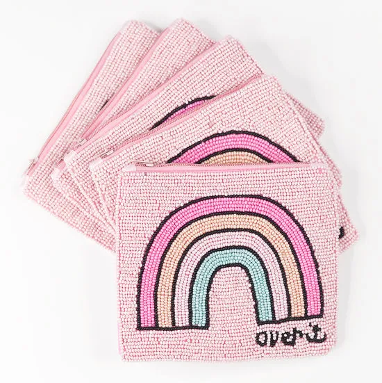 Over It Rainbow Seed Bead Bag