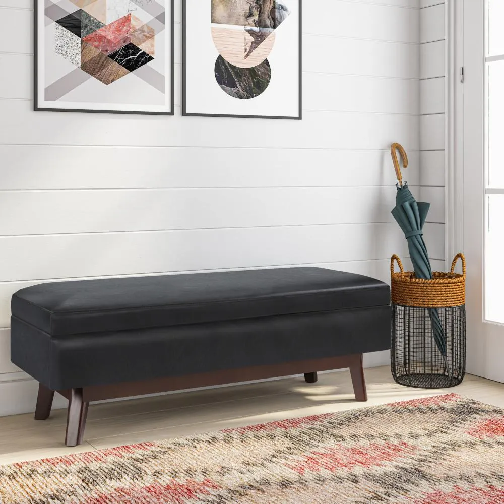 Owen Rectangular Table Ottoman in Vegan Leather
