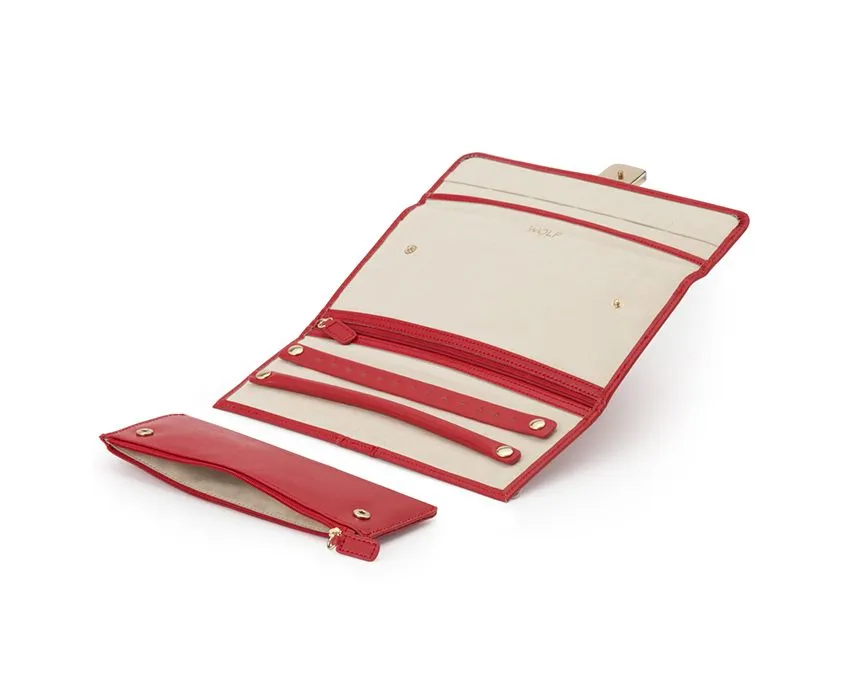 Palermo Jewelry Roll - Red