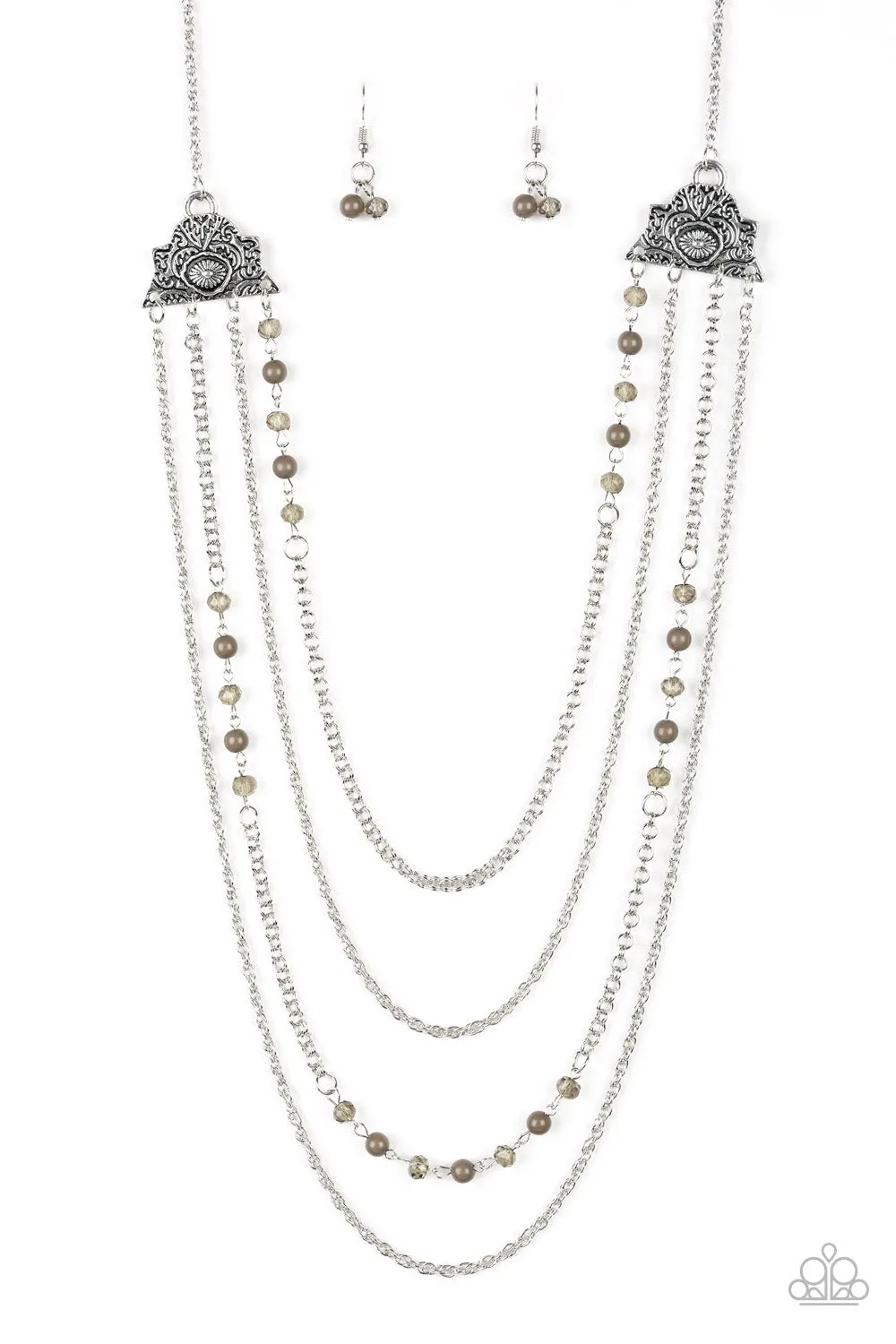 Paparazzi Accessories - Pharaoh Finesse - Green Necklace