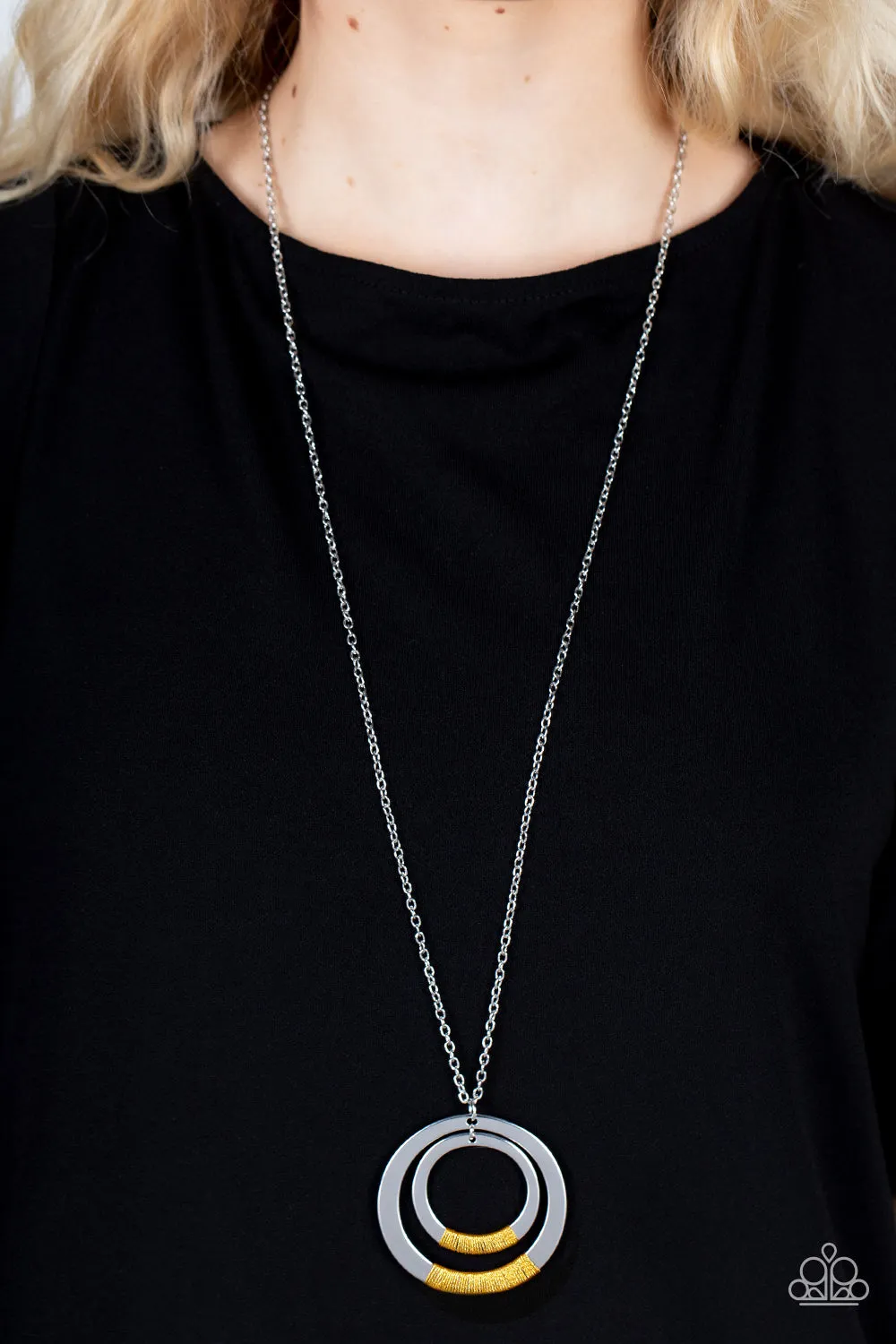 Paparazzi - Authentic Attitude - Yellow Necklace