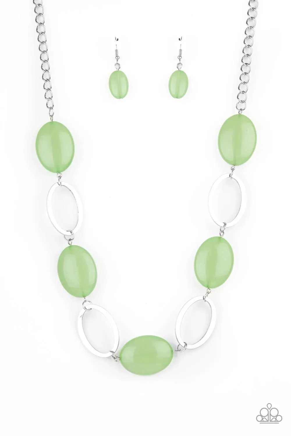 Paparazzi - Beachside Boardwalk - Green Necklace