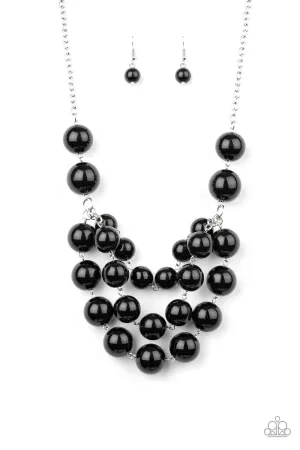 Paparazzi - Miss Pop-YOU-larity - Black Beads Necklace