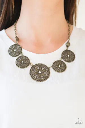 Paparazzi Written In The STAR LILIES Necklace Brass