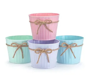 Pastel Colors Spring  Pots Set/4
