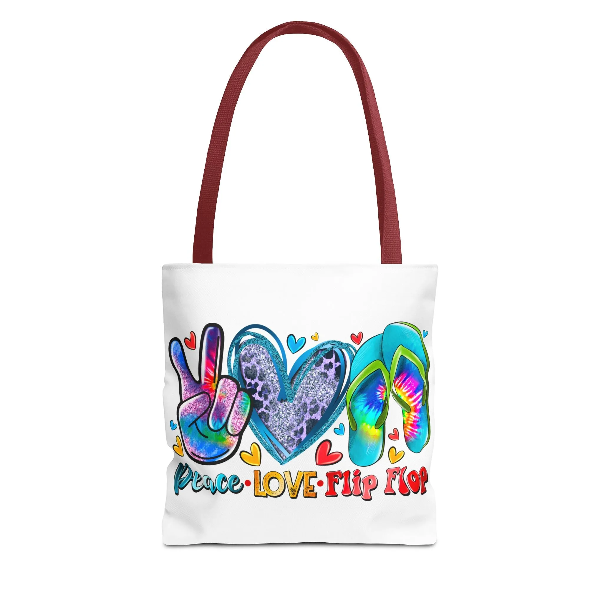 Peace Love Flip Flop Tote Bag