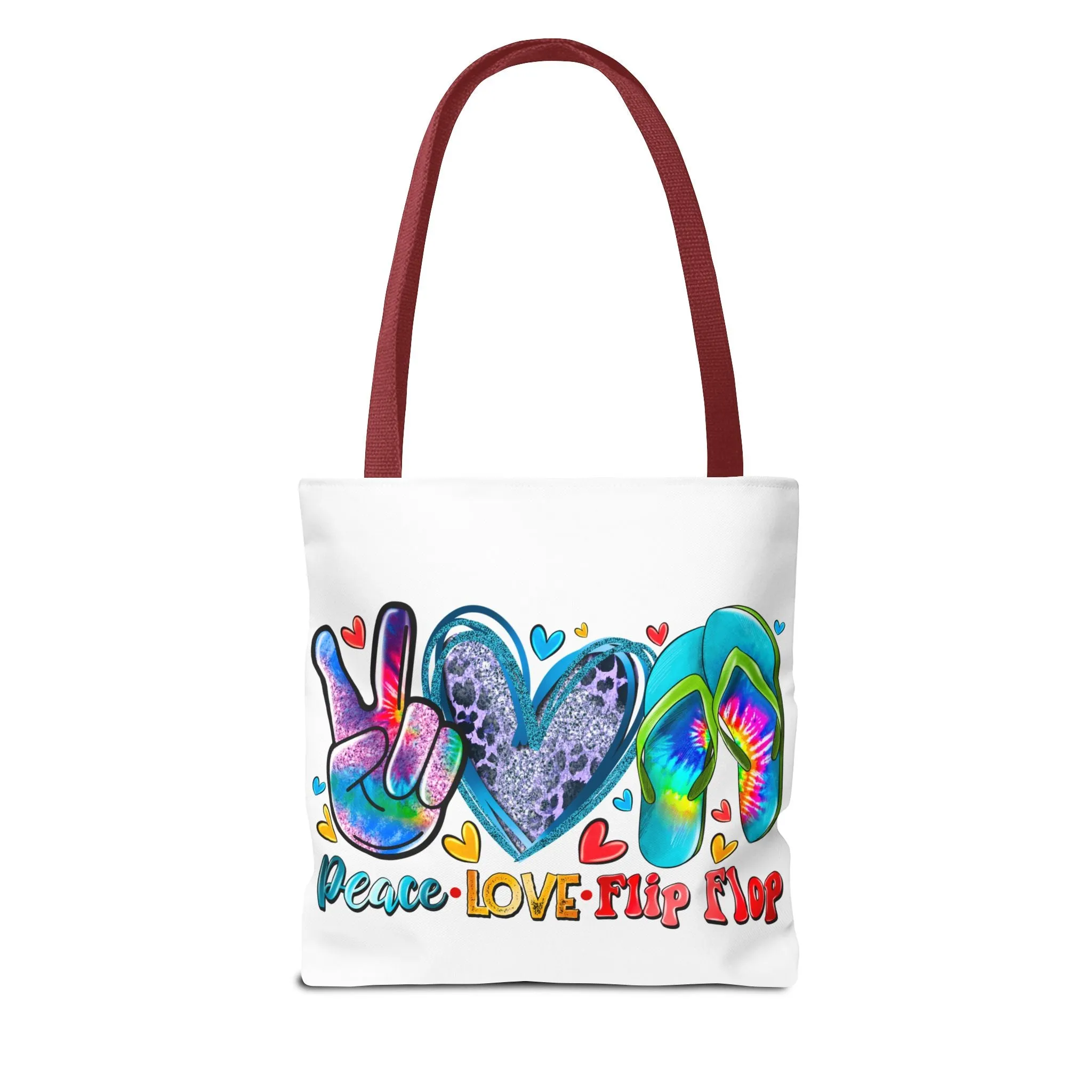 Peace Love Flip Flop Tote Bag