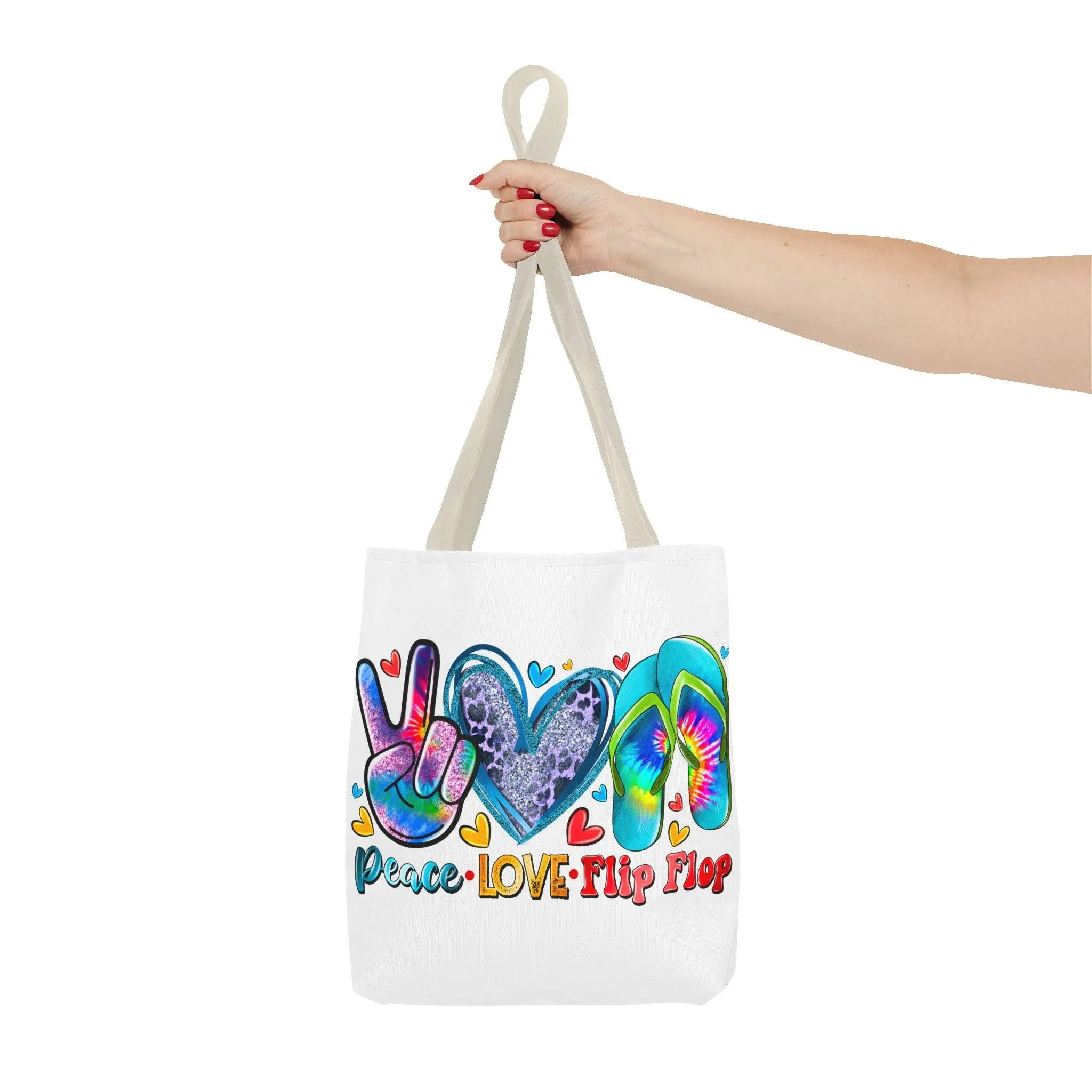 Peace Love Flip Flop Tote Bag