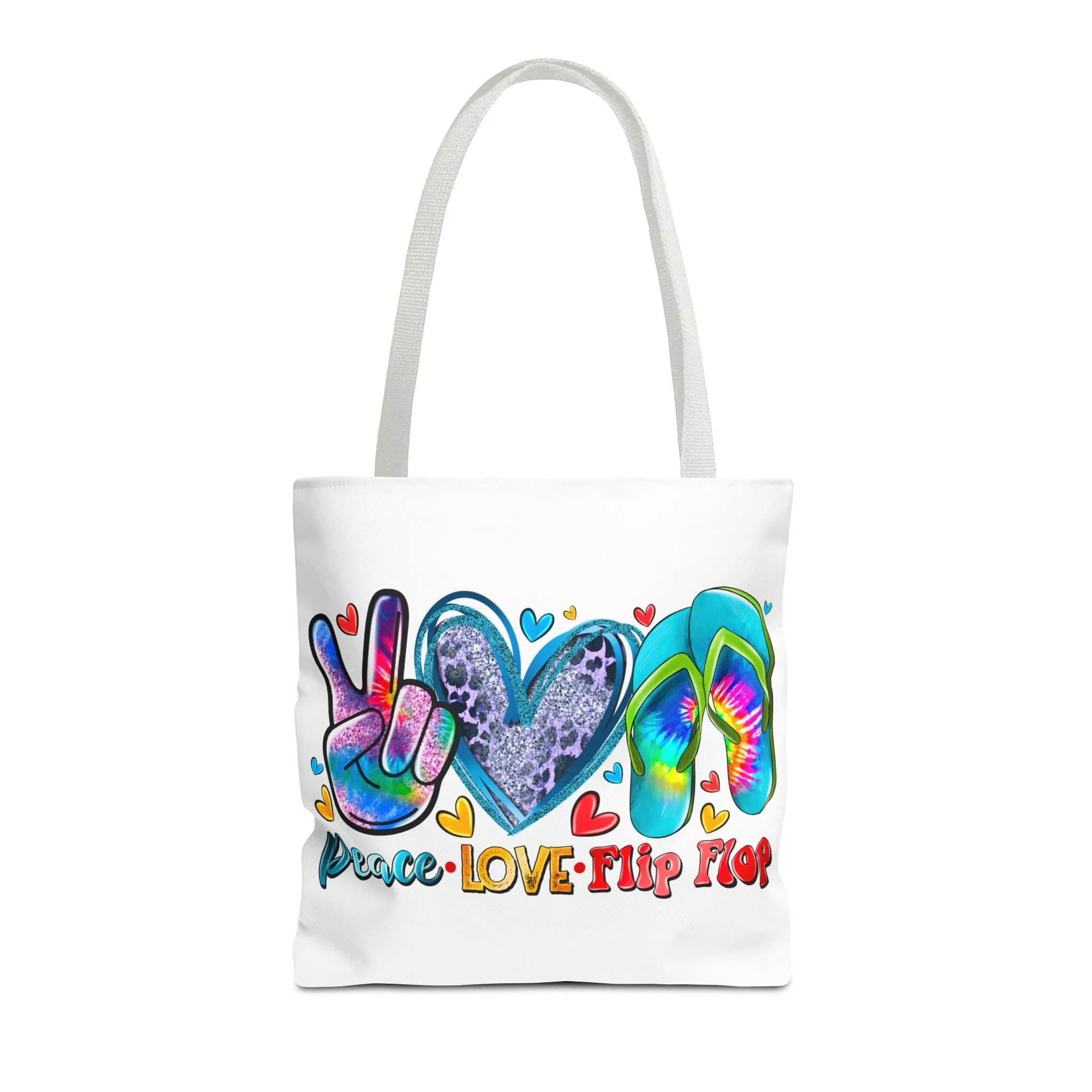 Peace Love Flip Flop Tote Bag