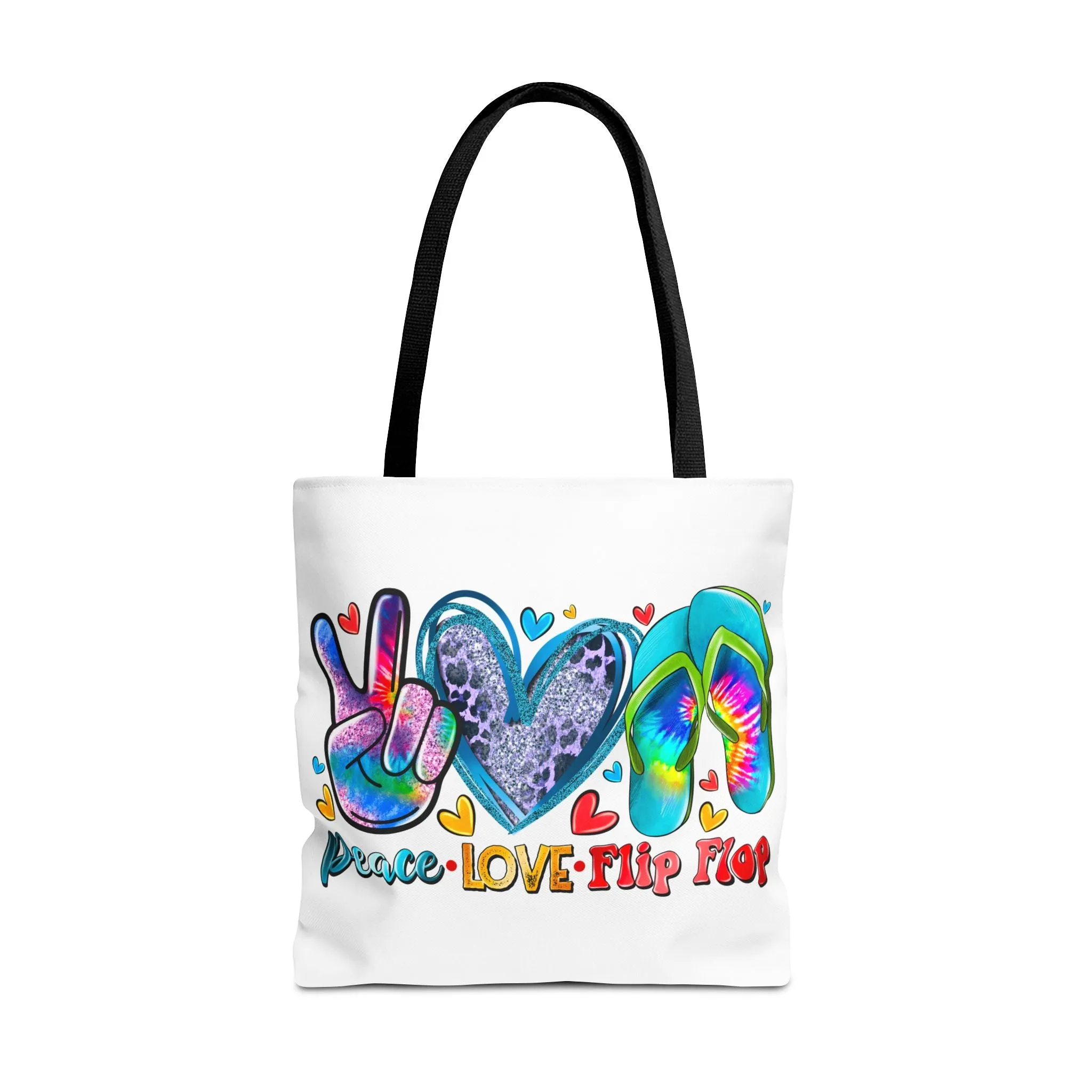 Peace Love Flip Flop Tote Bag