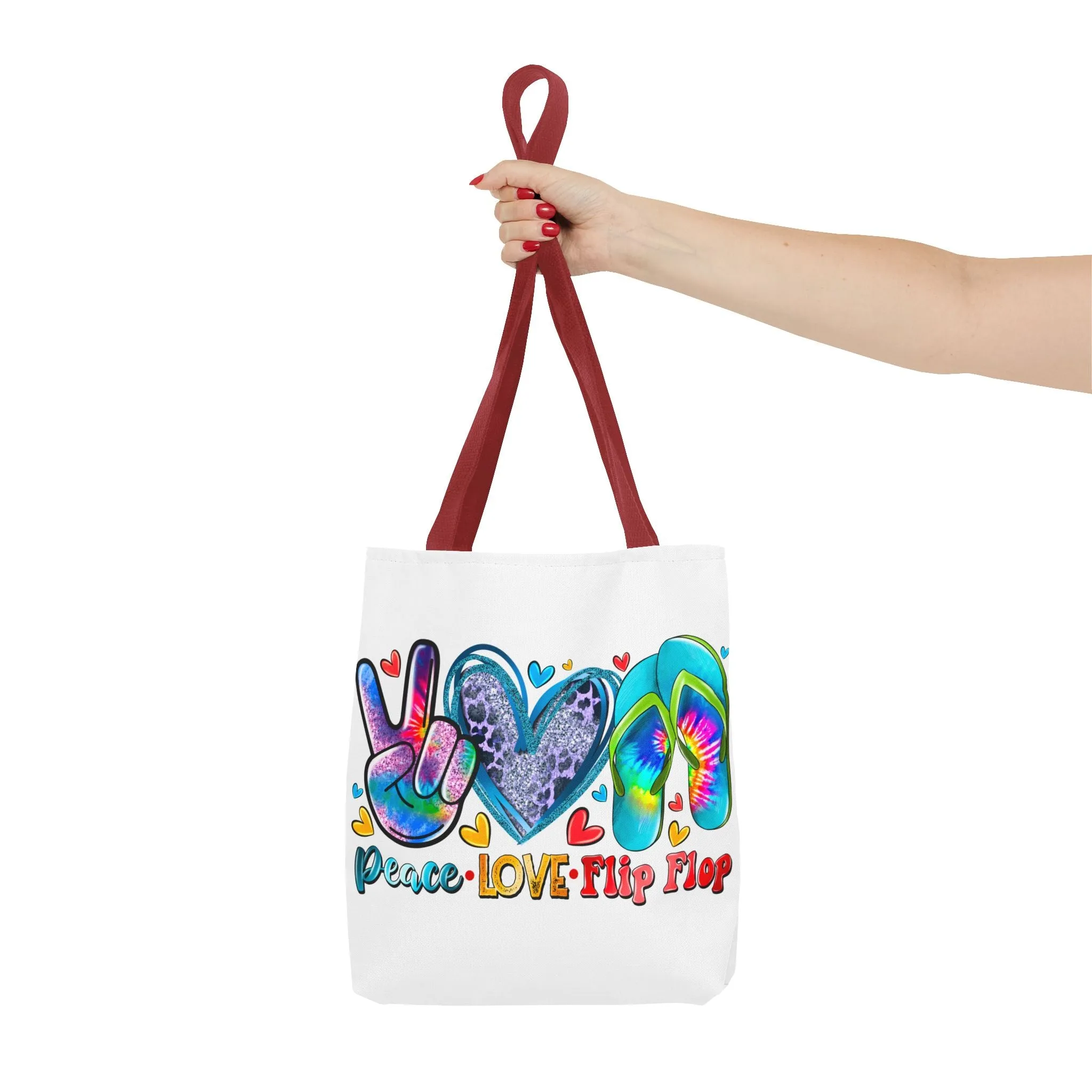 Peace Love Flip Flop Tote Bag