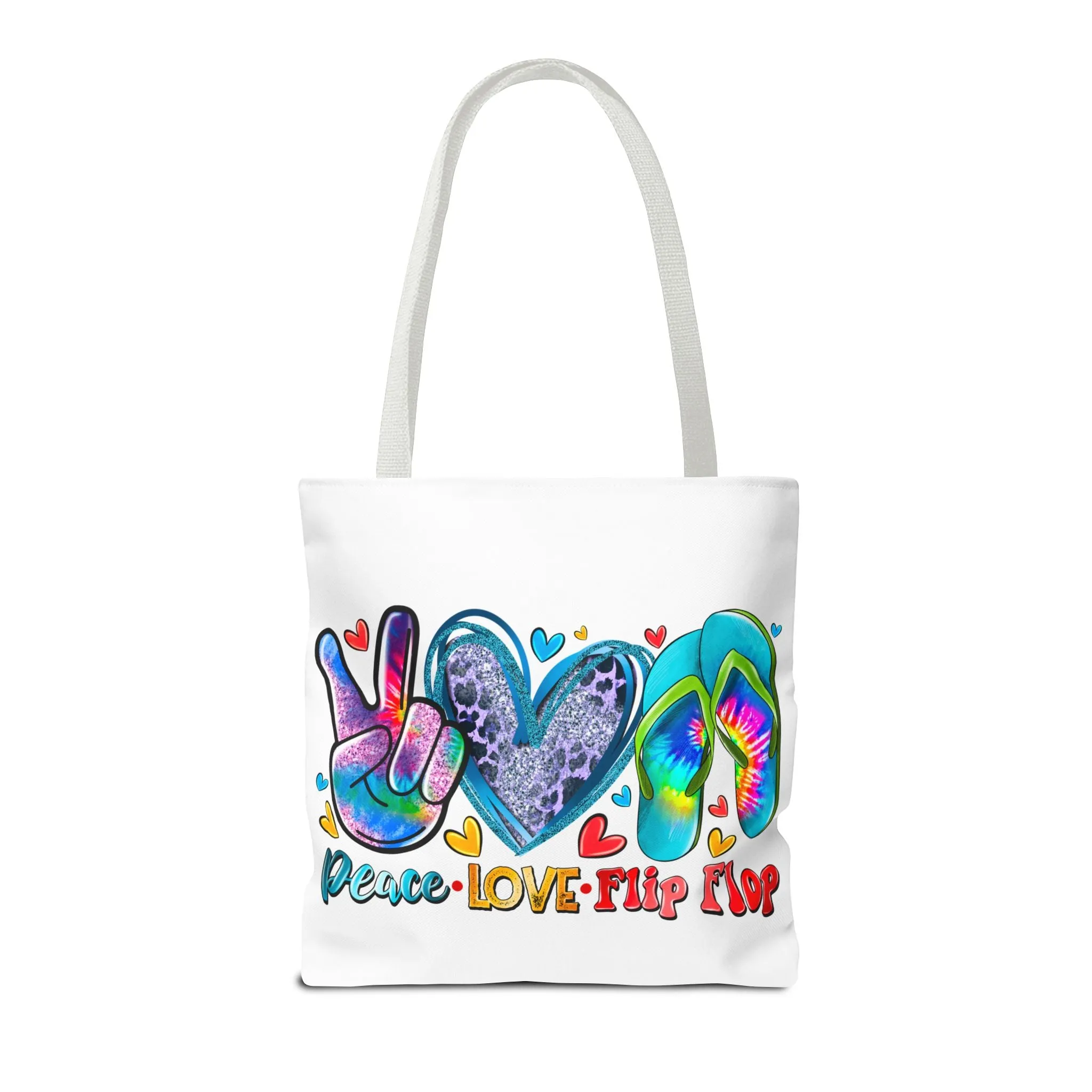 Peace Love Flip Flop Tote Bag