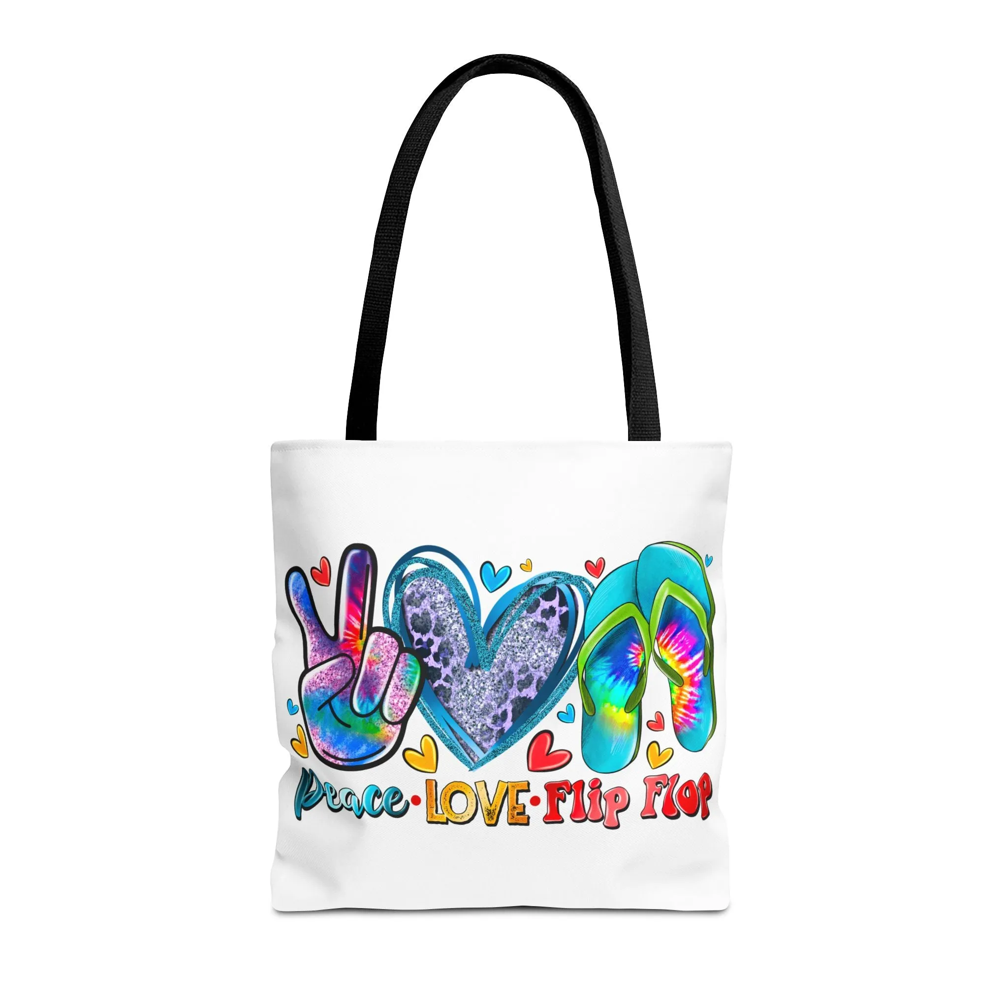 Peace Love Flip Flop Tote Bag