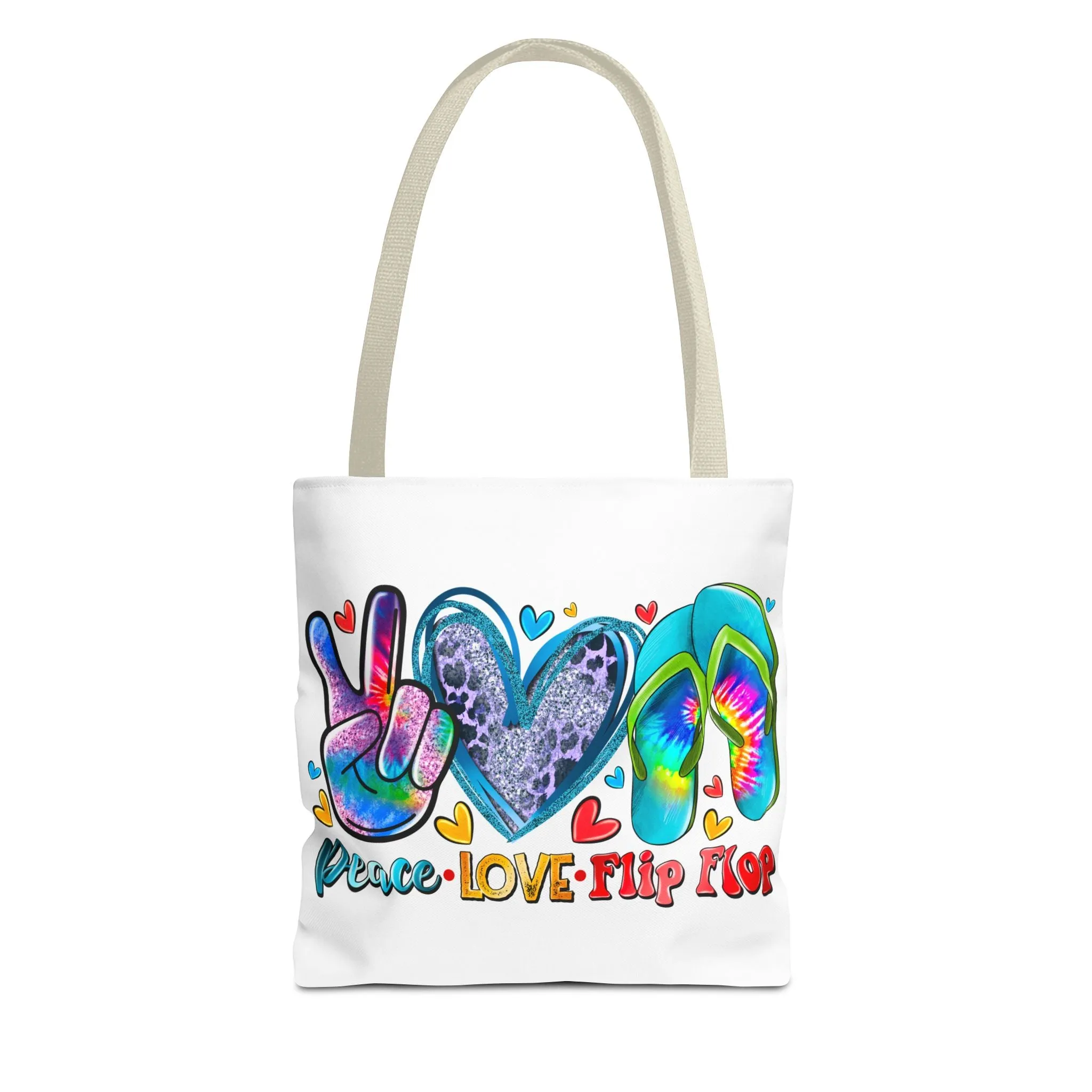 Peace Love Flip Flop Tote Bag