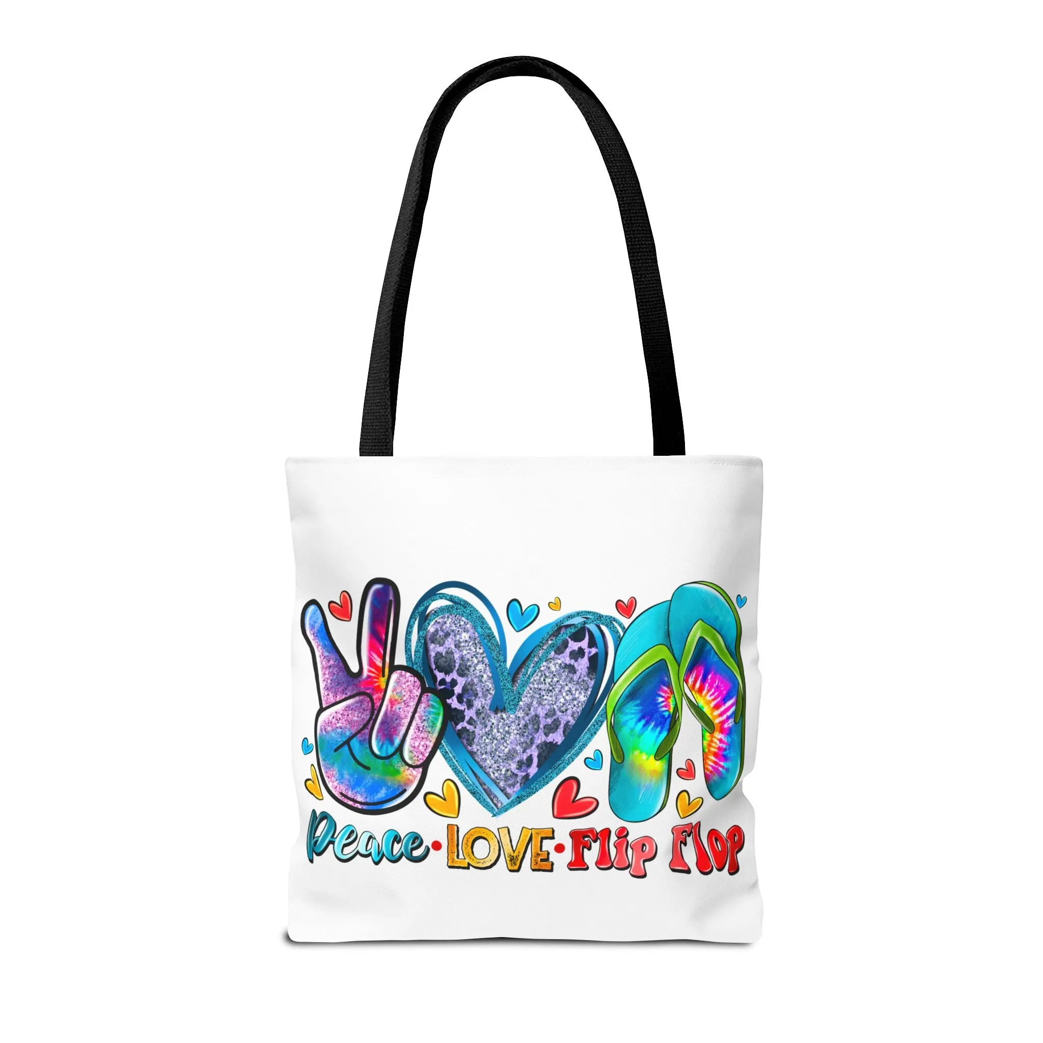 Peace Love Flip Flop Tote Bag