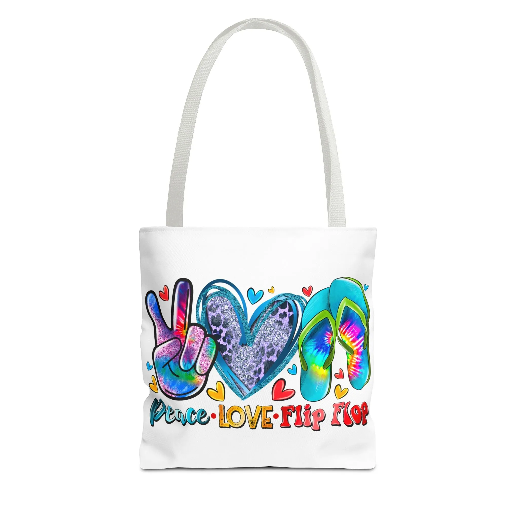 Peace Love Flip Flop Tote Bag