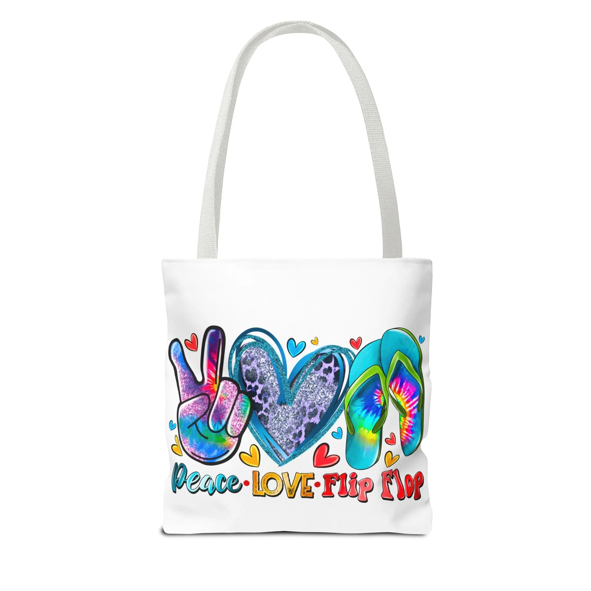 Peace Love Flip Flop Tote Bag