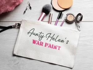 Personalised Makeup Bag, War Paint