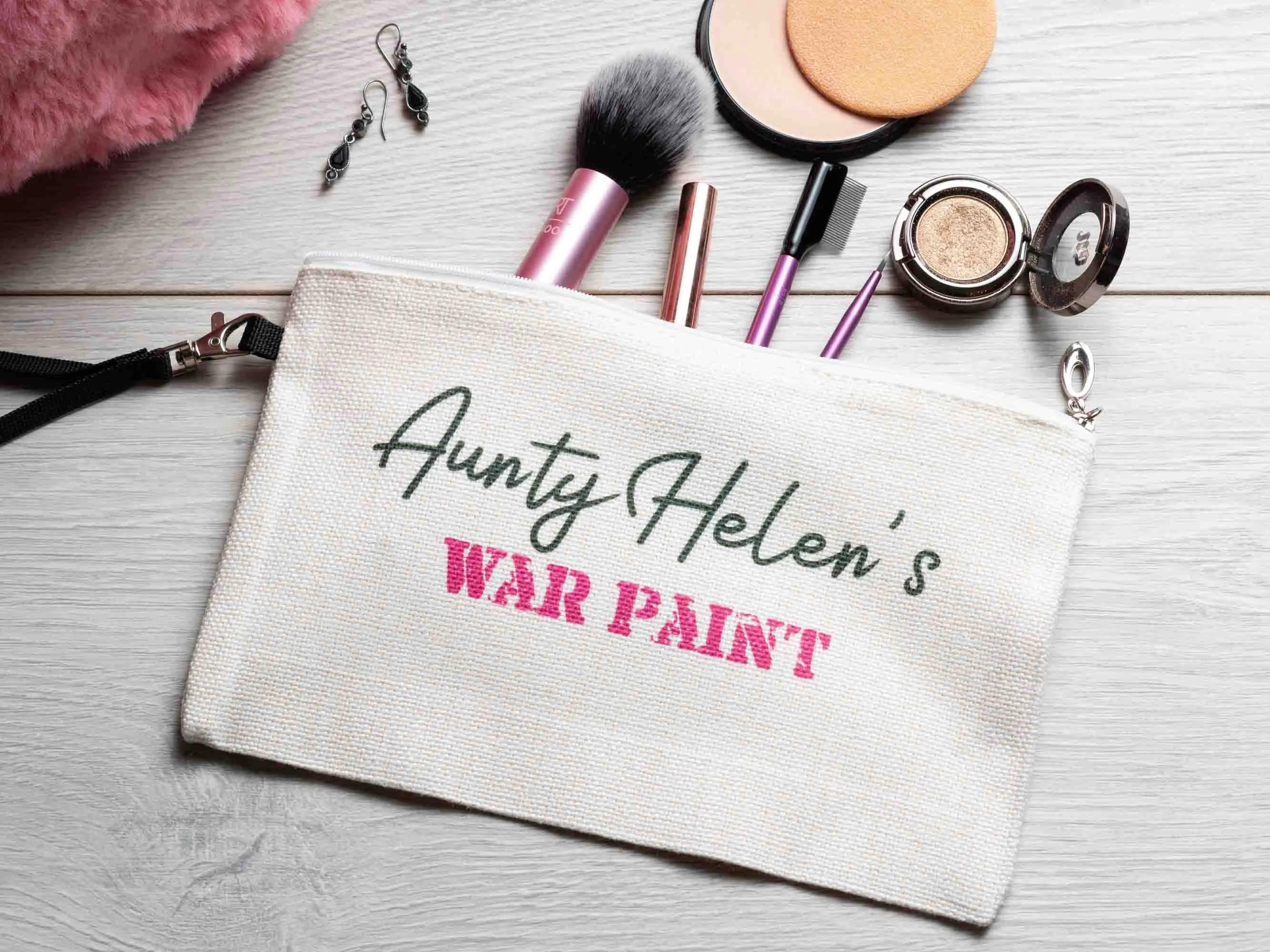 Personalised Makeup Bag, War Paint