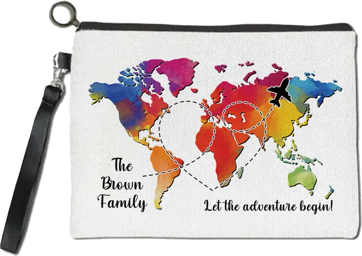 Personalised World Map Passport Case