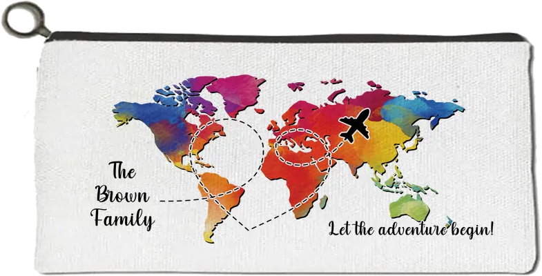 Personalised World Map Passport Case