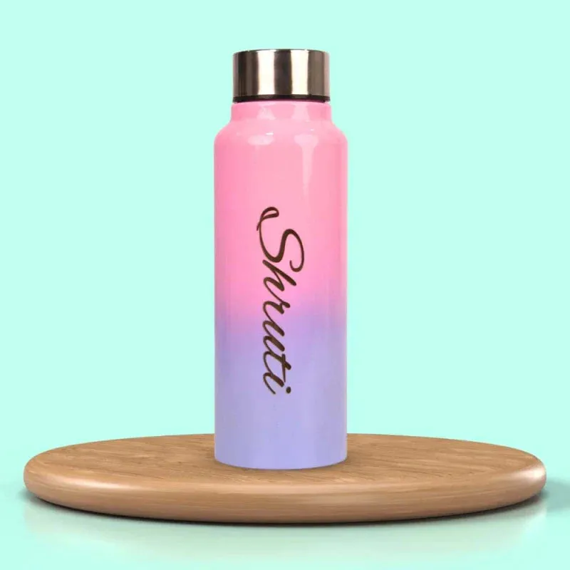 Personalized Perfect Water Bottle and Eyewear Case - Grey
