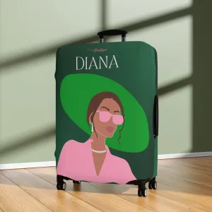 Pink and Green Affair Luggage Cover