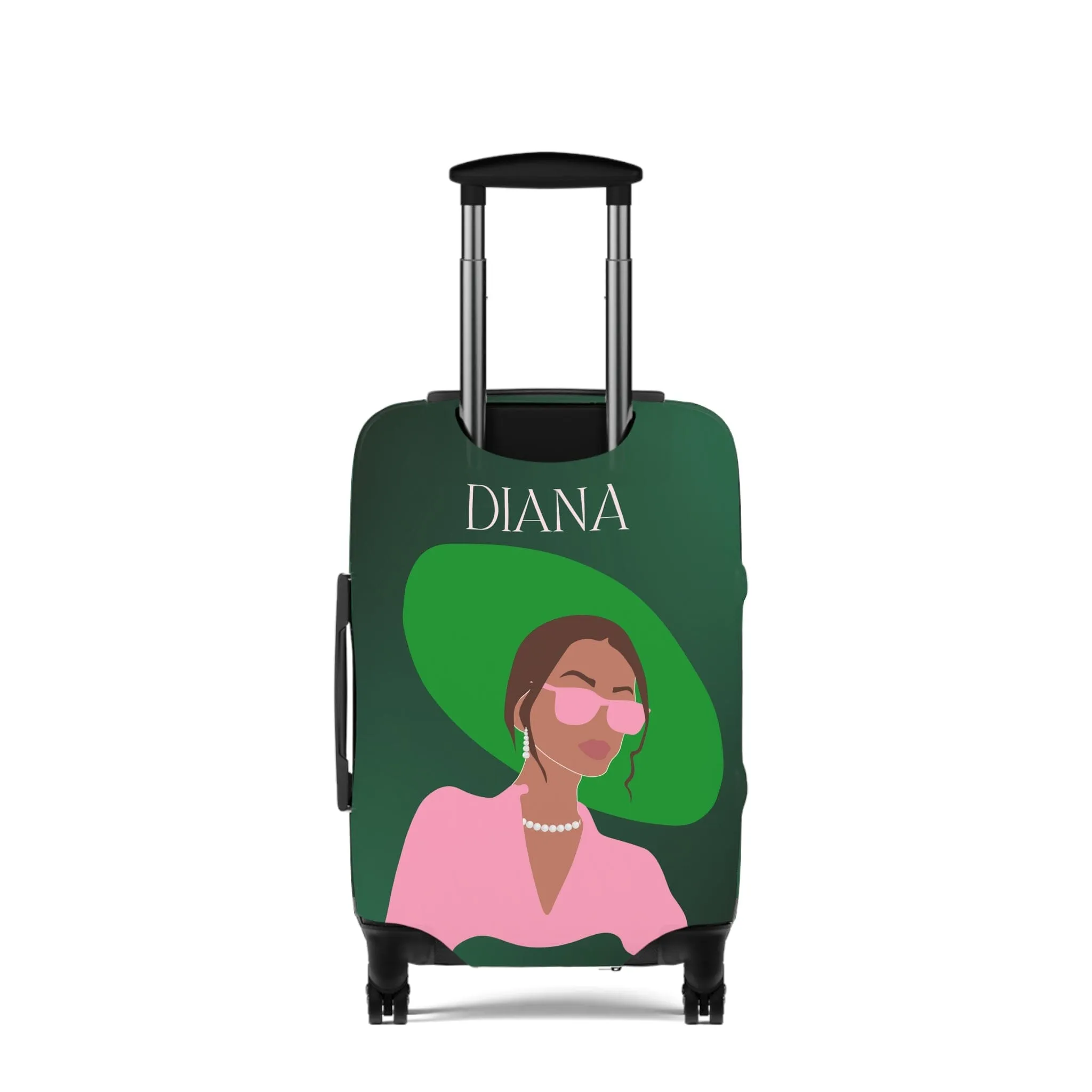 Pink and Green Affair Luggage Cover