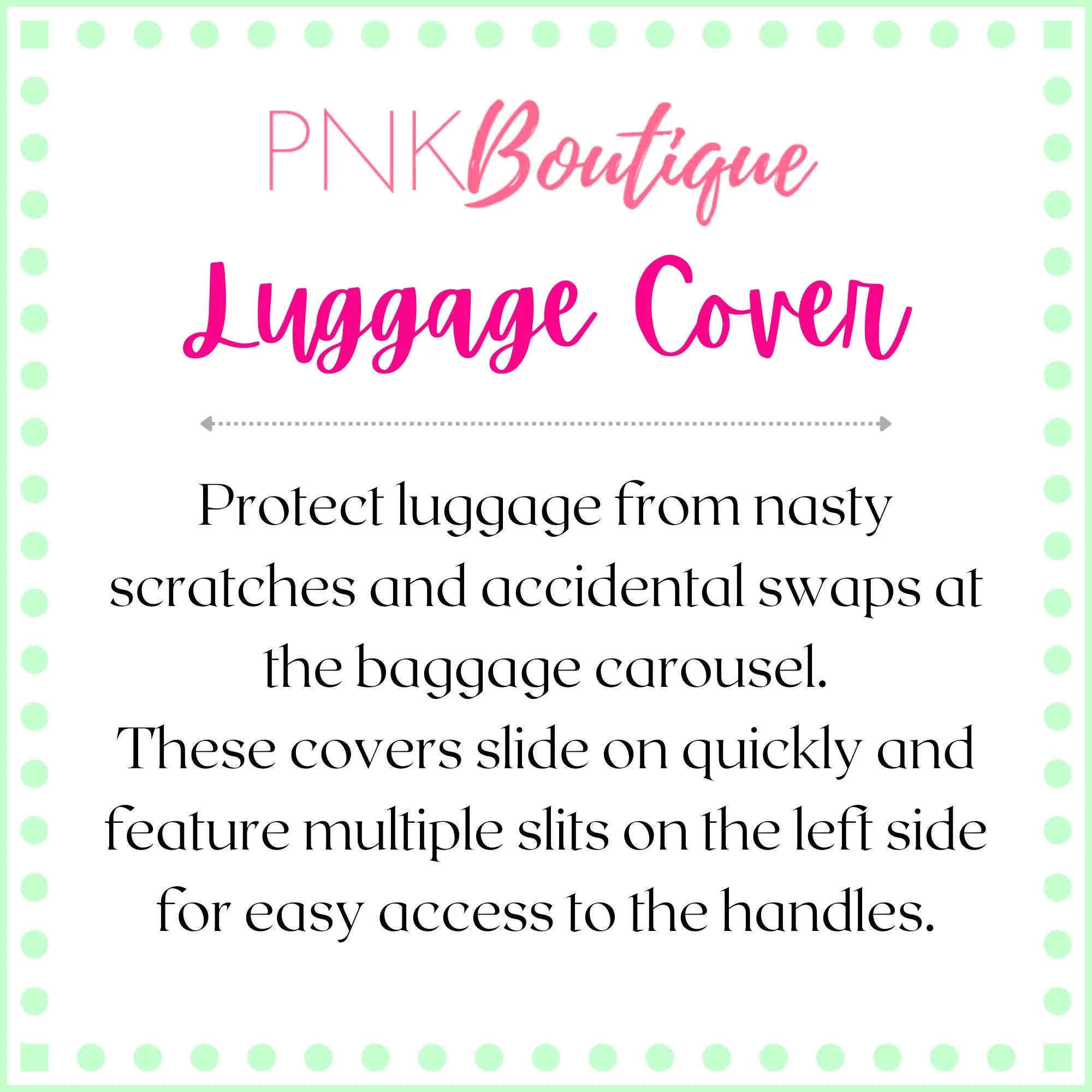 Pink and Green Affair Luggage Cover