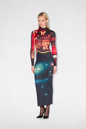 Piper Neon City Lights Maxi Dress - Multicolor