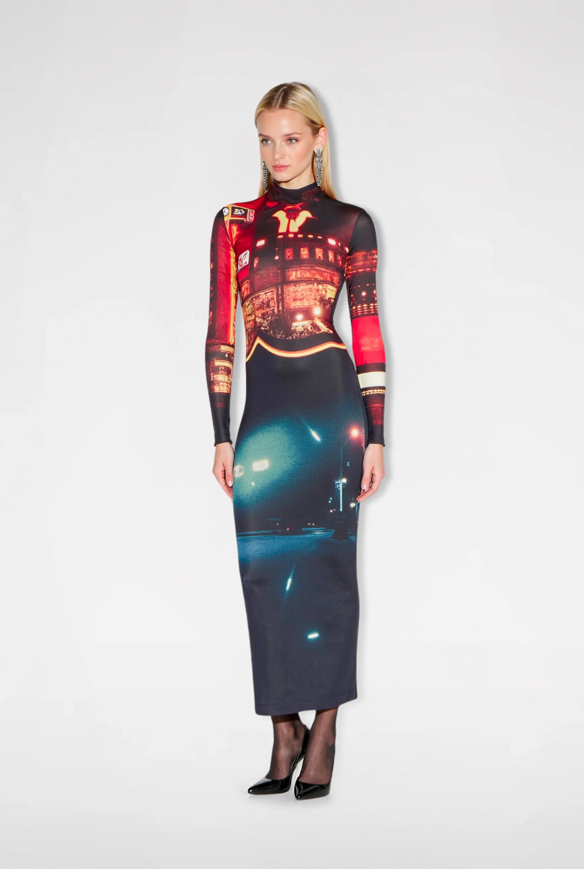 Piper Neon City Lights Maxi Dress - Multicolor