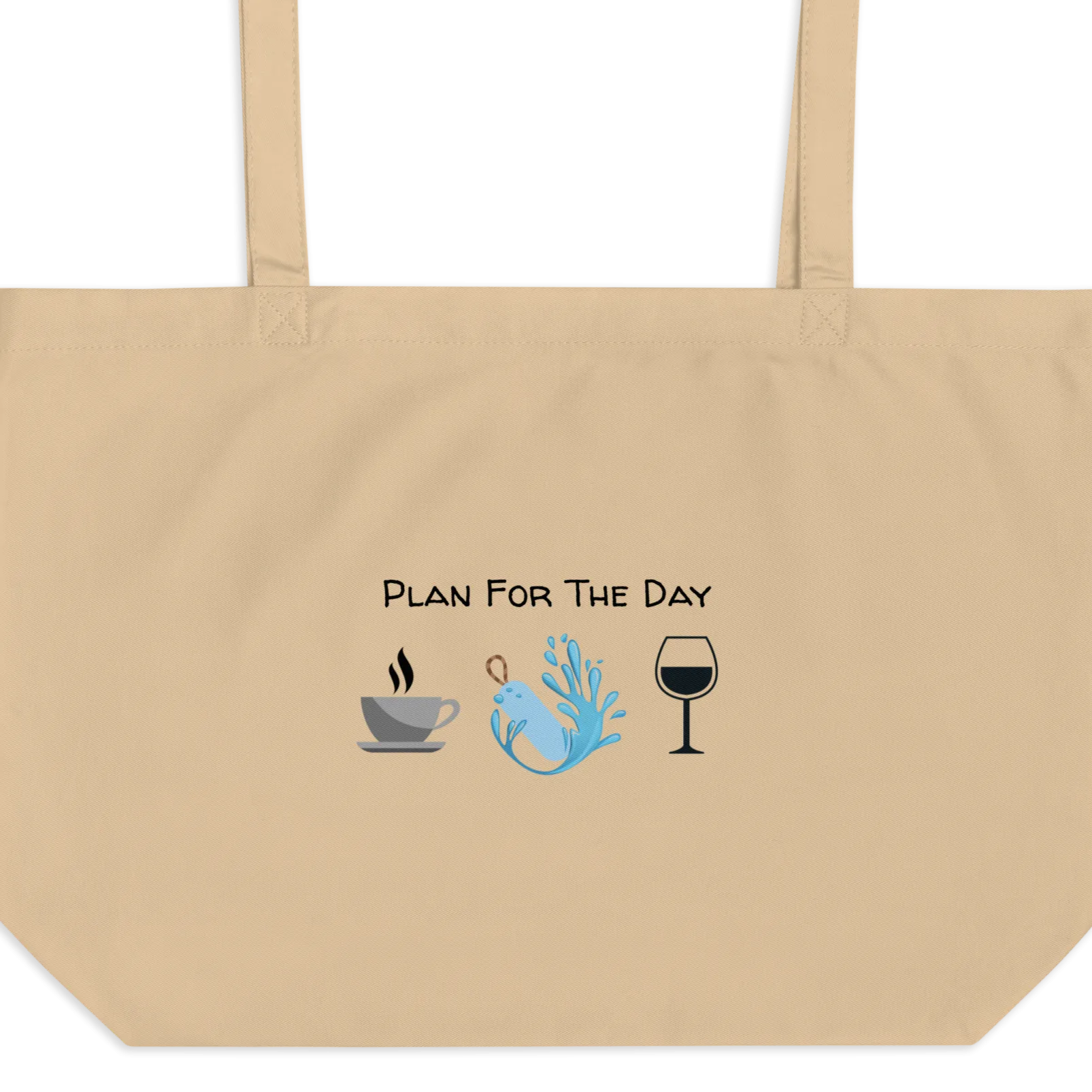 Plan for the Day - Dock Diving X-Large Tote/ Shopping Bags