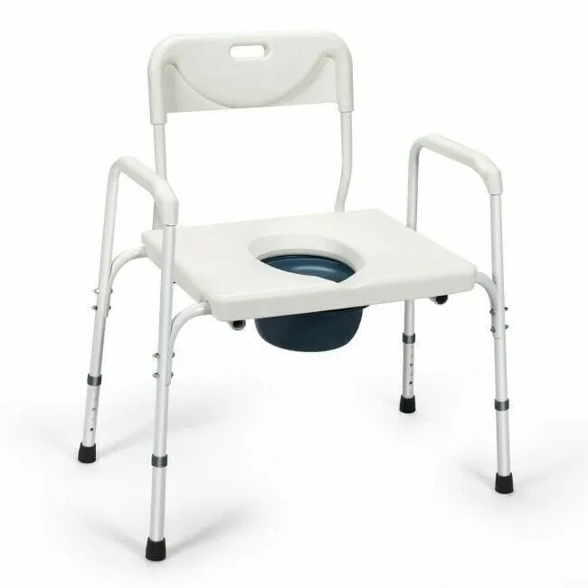 Portable 3 in 1 Bedside Toilet Commode Chair