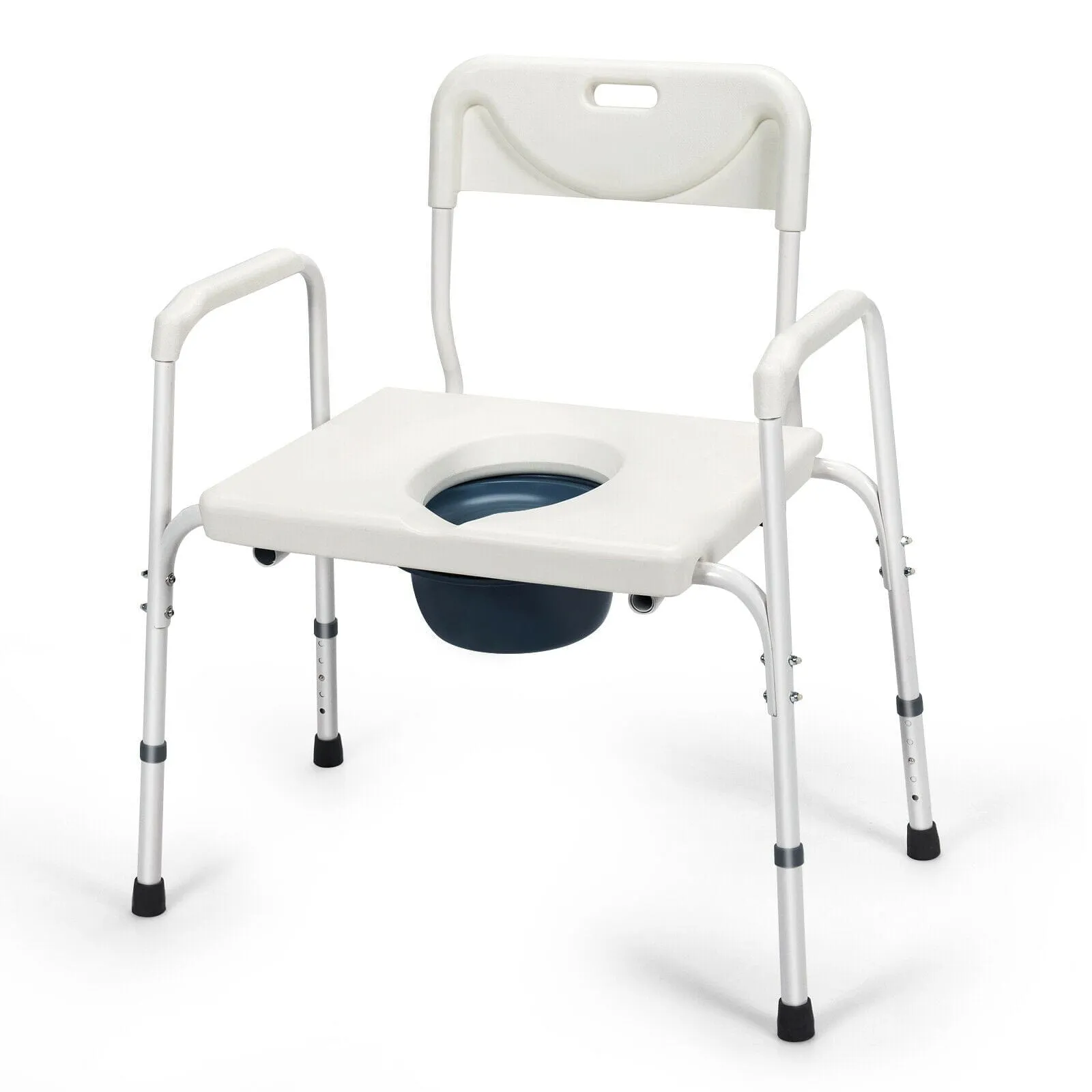 Portable 3 in 1 Bedside Toilet Commode Chair