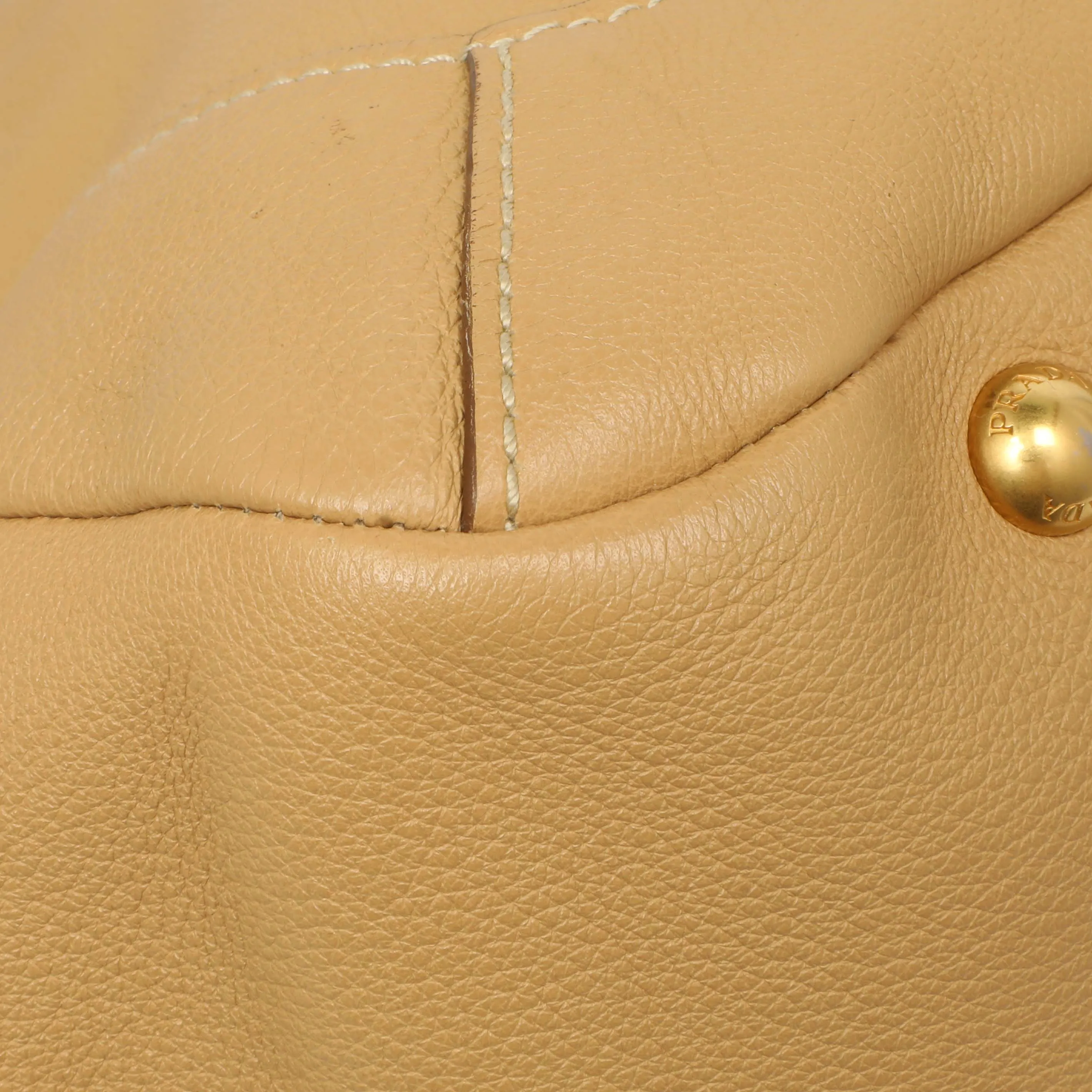Prada Beige Vitello Daino Shoulder Bag