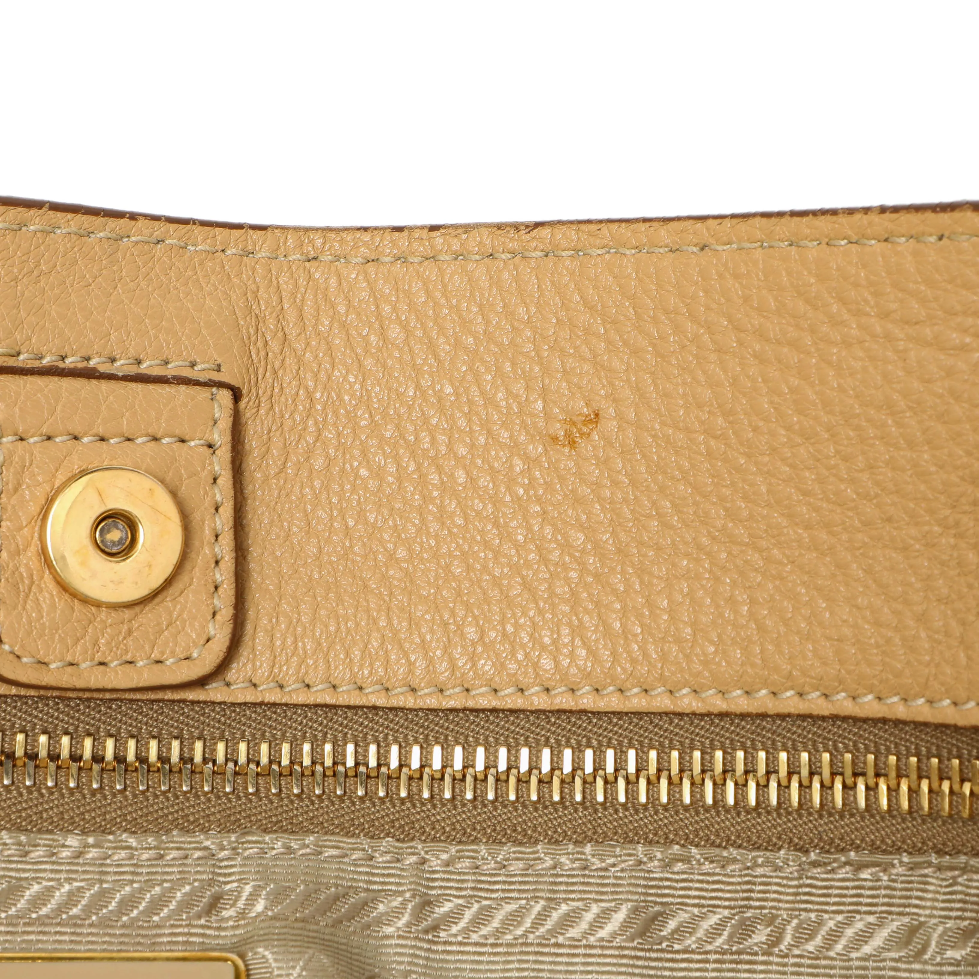 Prada Beige Vitello Daino Shoulder Bag