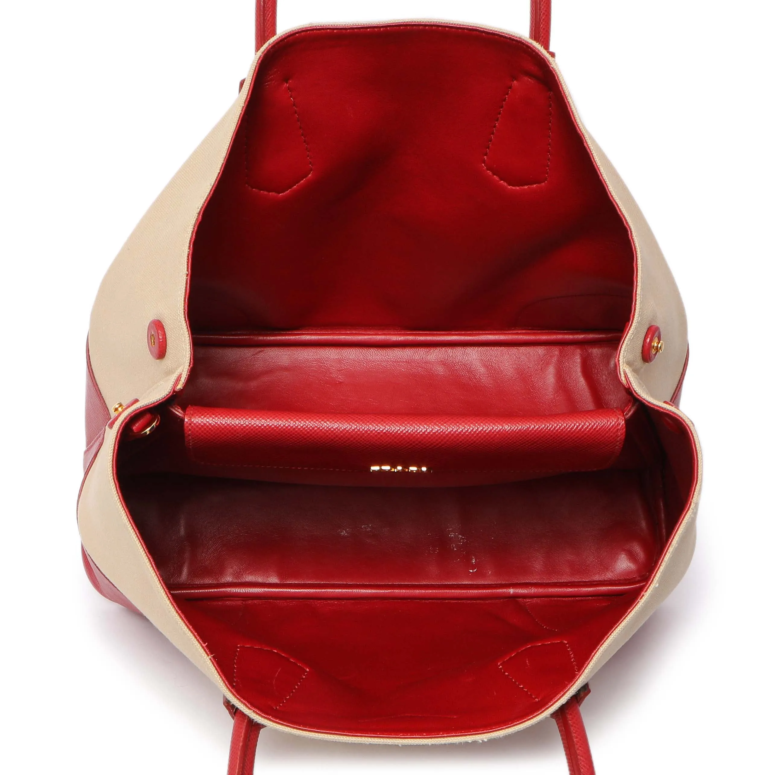 Prada Canapa Saffiano Large Double Bag