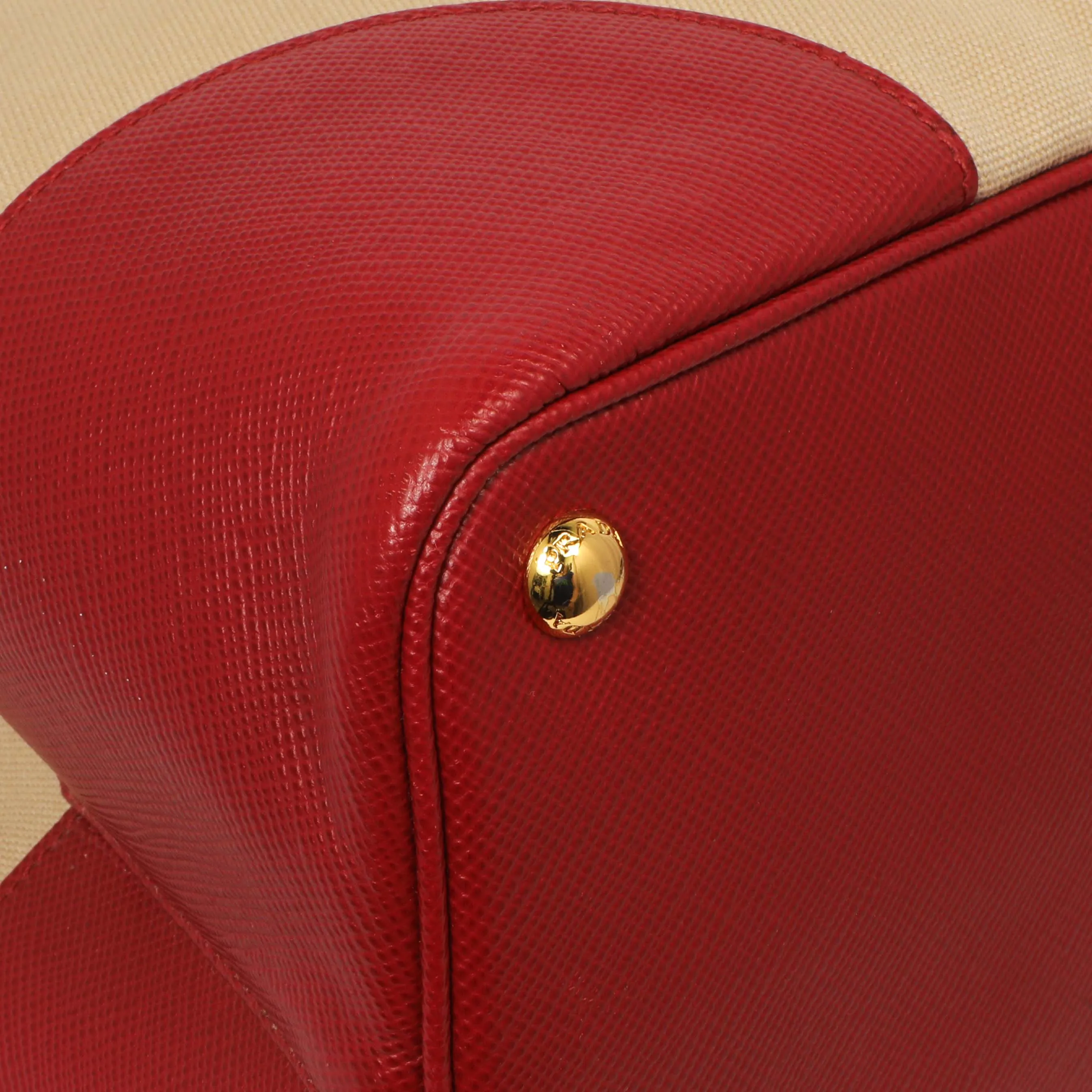 Prada Canapa Saffiano Large Double Bag