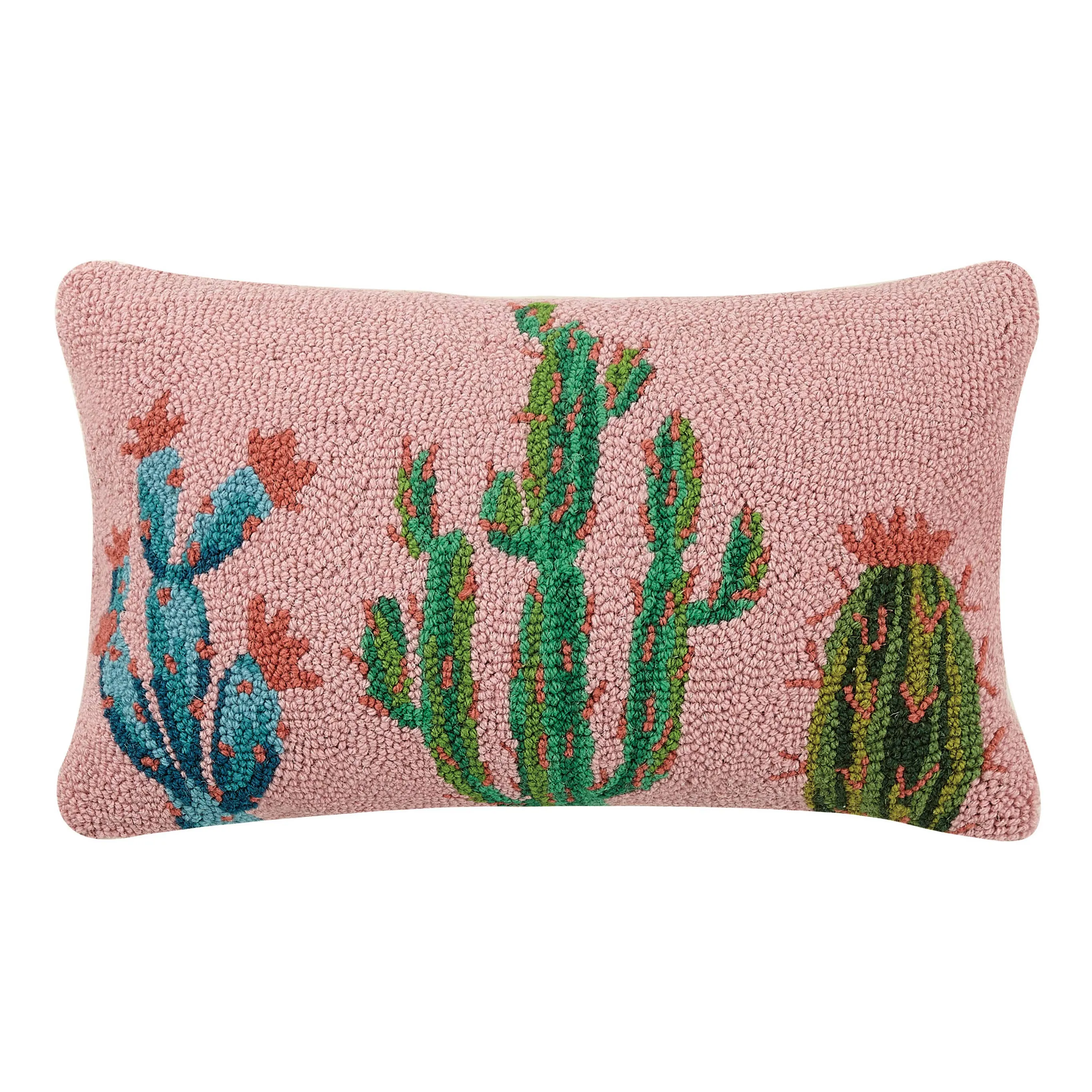 Pretty Cactus Hook Pillow Peking Handicraft