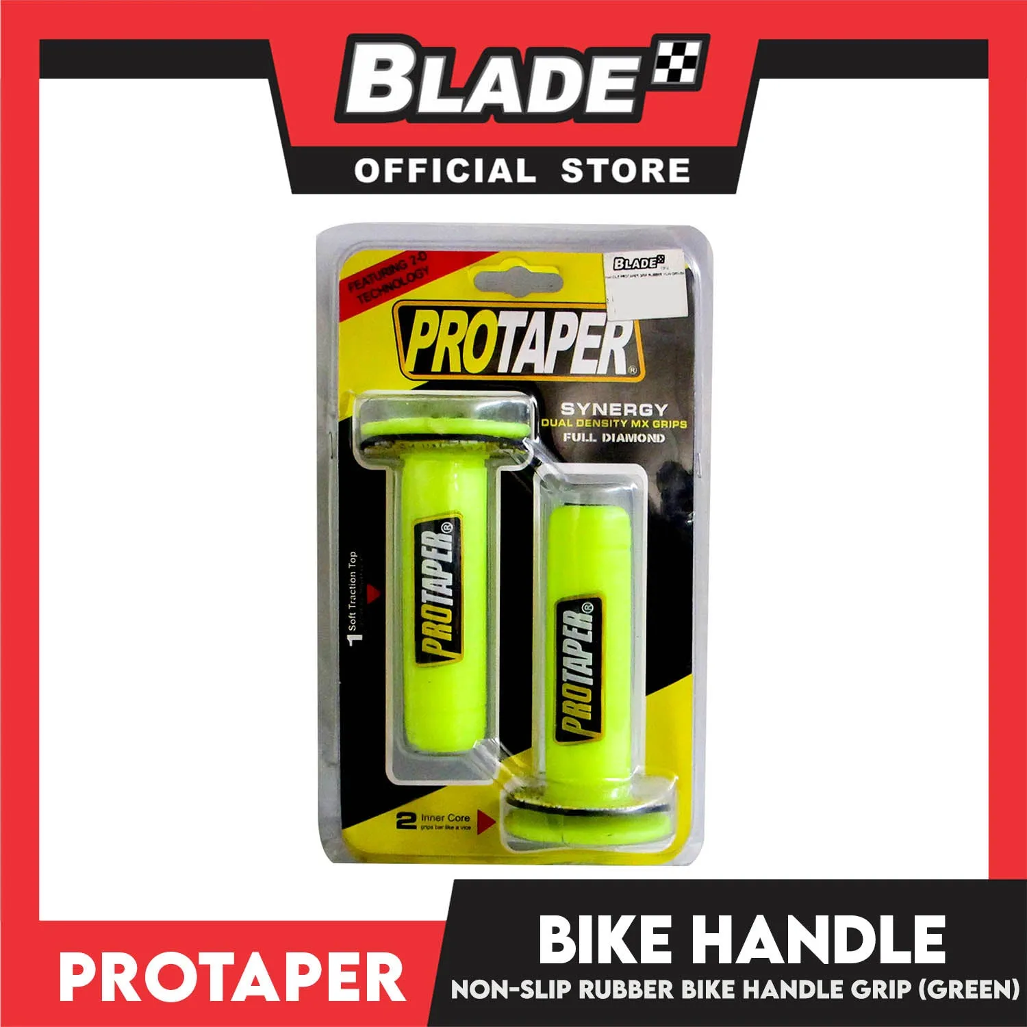 Protaper Rubber Bike Handle Grip (Yellow Green)