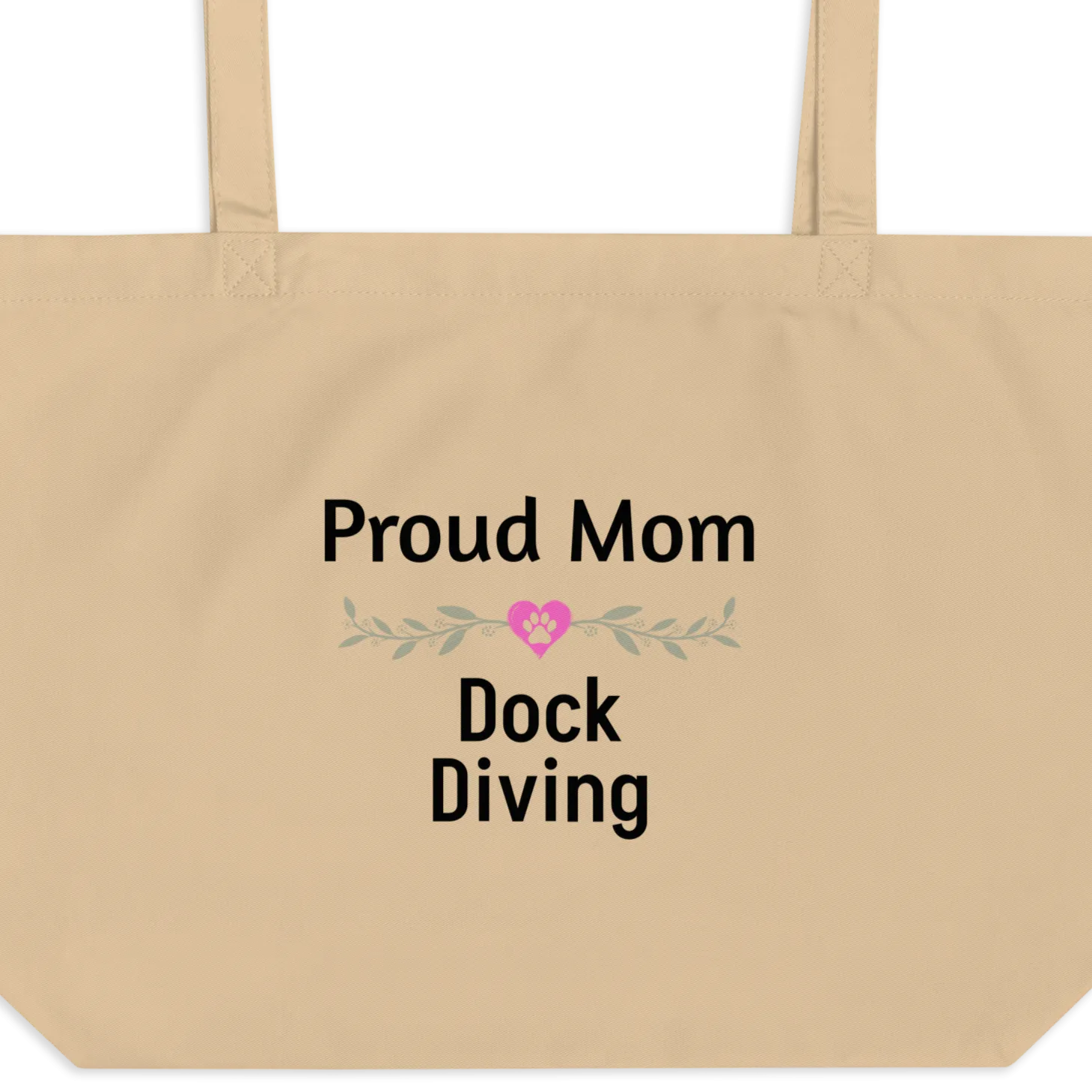 Proud Dock Diving Mom X-Large Tote/ Shopping Bags